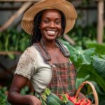 African Woman Harvesting Vegetables 150x150